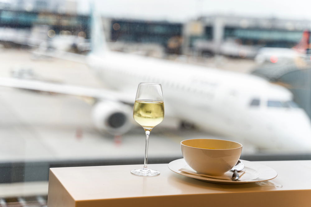 alcohol at the airport