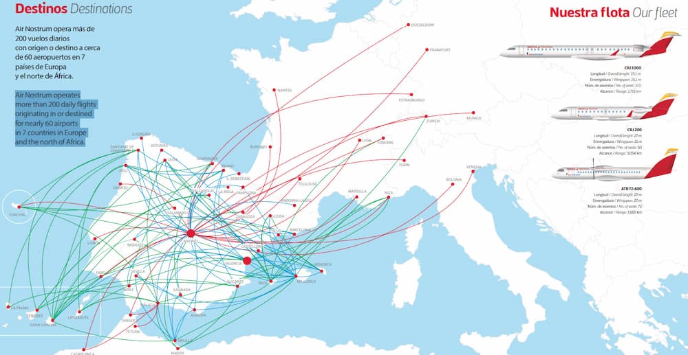 Air Nostrum destinations. Air Nostrum flights to Malaga
