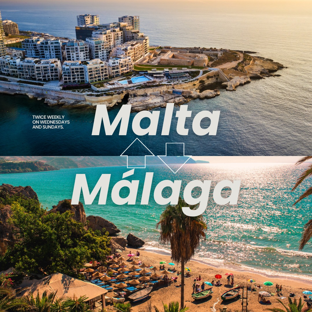 KM Malta Airlines flights to Malaga
